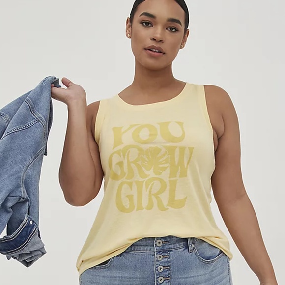 torrid Tops - Torrid "You Grow Girl" Vintage Tank NWT Size 00X